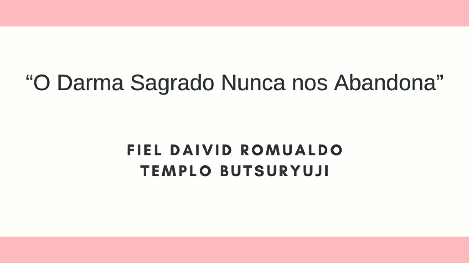 Depoimento de Bênção - Tsunekiti Komura e Yuri Yassunaka da Catedral Budista Nikkyoji em São Paulo.
